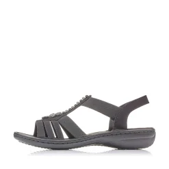 Rieker Women'S Strappy Sandals Night Black