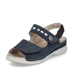 Rieker Women'S Strappy Sandals Steel Blue