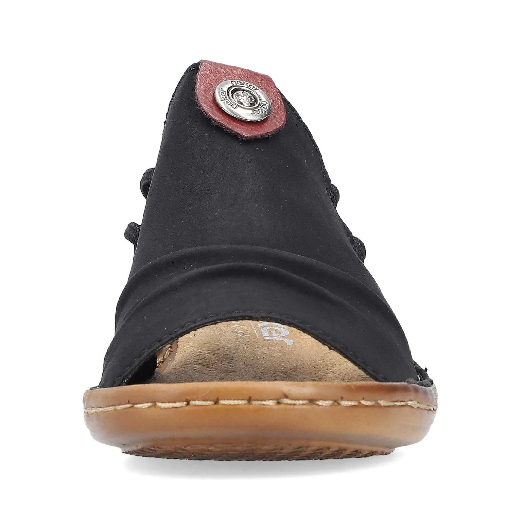 Rieker Women'S Strappy Sandals Asphalt Black