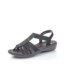 Rieker Women'S Strappy Sandals Jet Black