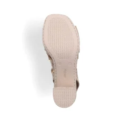 Rieker Women'S Strappy Sandals Bronze Metallic