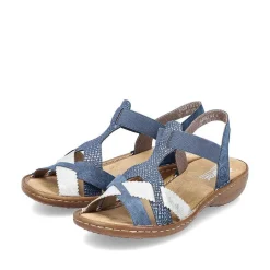Rieker Women'S Strappy Sandals Pacific Blue