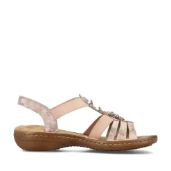 Rieker Women'S Strappy Sandals Old Pink
