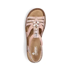 Rieker Women'S Strappy Sandals Old Pink