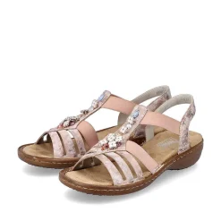 Rieker Women'S Strappy Sandals Old Pink