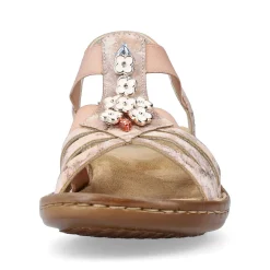 Rieker Women'S Strappy Sandals Old Pink