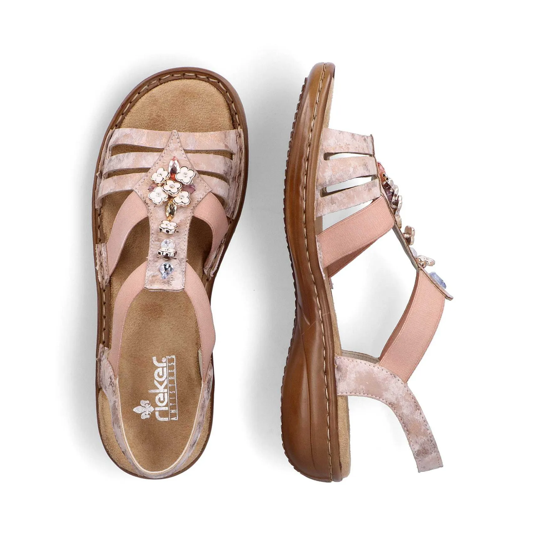 Rieker Women'S Strappy Sandals Old Pink