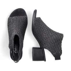 Rieker Women'S Strappy Sandals Jet Black