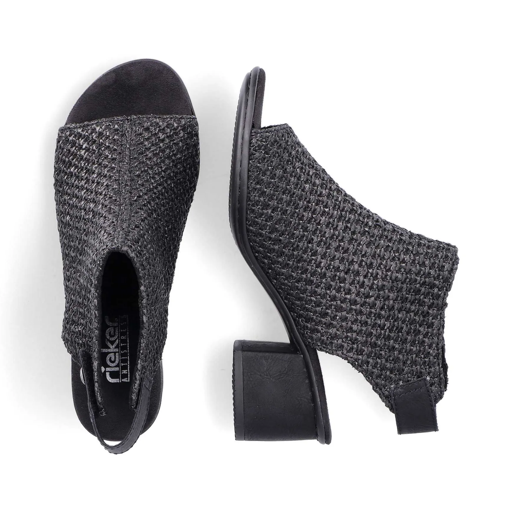 Rieker Women'S Strappy Sandals Jet Black