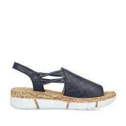 Rieker Women'S Strappy Sandals Navy Blue