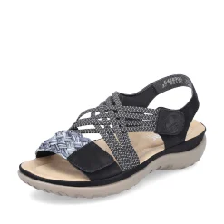 Rieker Women'S Strappy Sandals Night Black