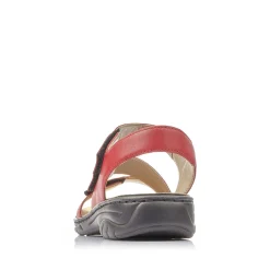 Rieker Women'S Strappy Sandals Cherry Red