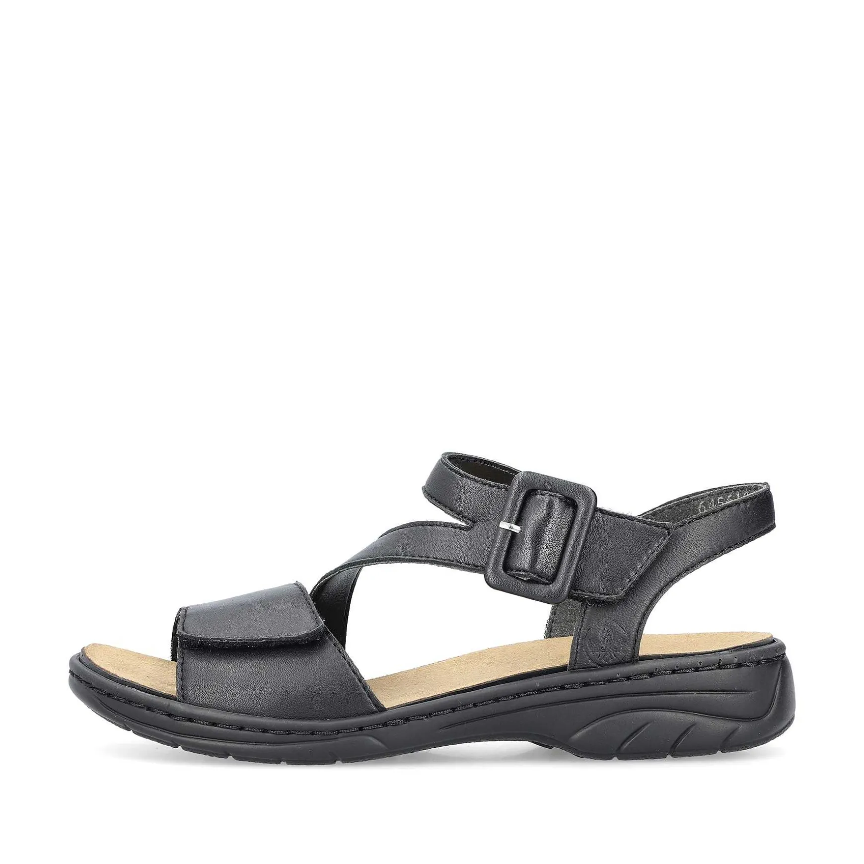 Rieker Women'S Strappy Sandals Asphalt Black