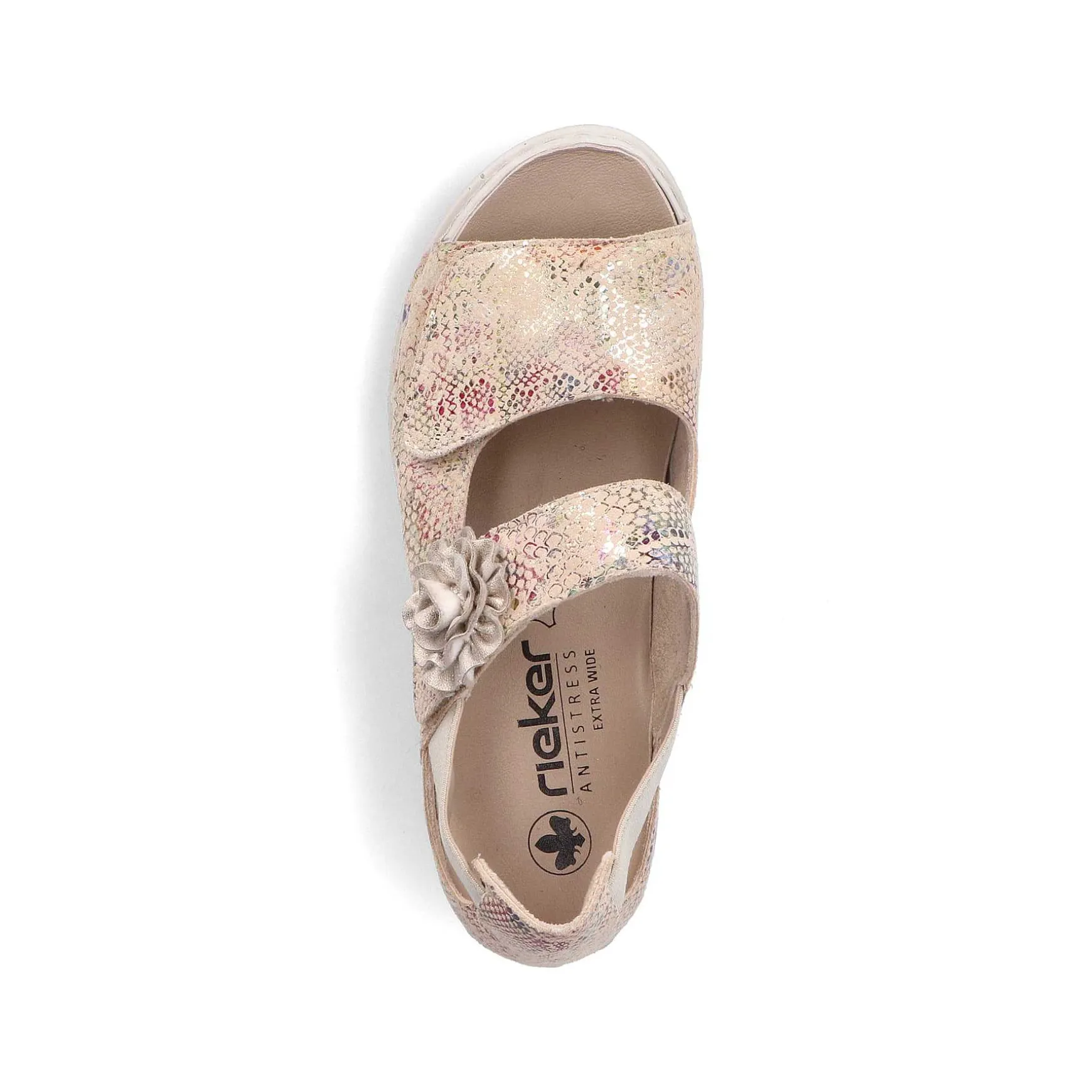 Rieker Women'S Strappy Sandals Multi-Cream