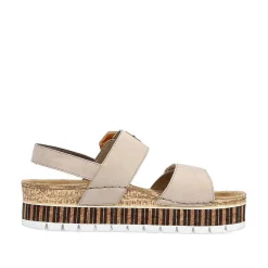 Rieker Women'S Strappy Sandals Sand Beige