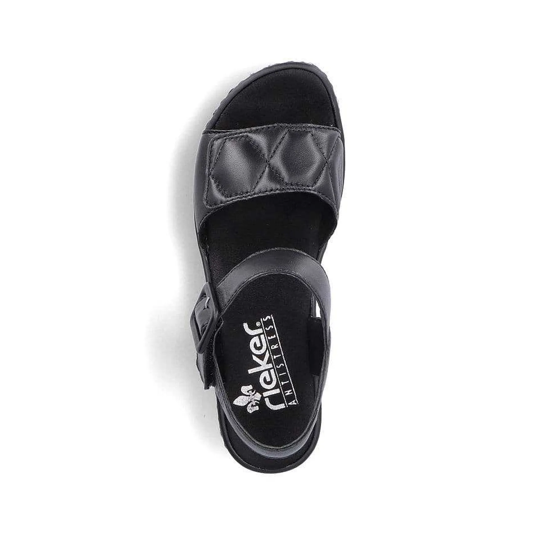 Rieker Women'S Strappy Sandals Asphalt Black