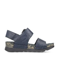 Rieker Women'S Strappy Sandals Steel Blue