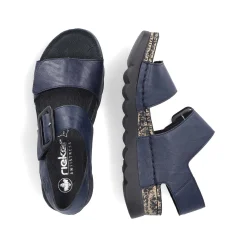 Rieker Women'S Strappy Sandals Steel Blue