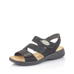Rieker Women'S Strappy Sandals Jet Black