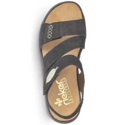 Rieker Women'S Strappy Sandals Jet Black