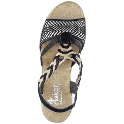 Rieker Women'S Strappy Sandals Jet Black