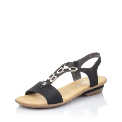 Rieker Women'S Strappy Sandals Jet Black