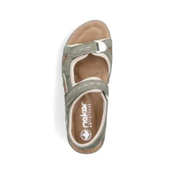 Rieker Women'S Trekking Sandals Green Grey