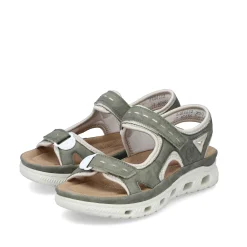Rieker Women'S Trekking Sandals Green Grey