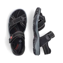 Rieker Women'S Trekking Sandals Asphalt Black