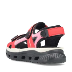 Rieker Women'S Trekking Sandals Fire Red