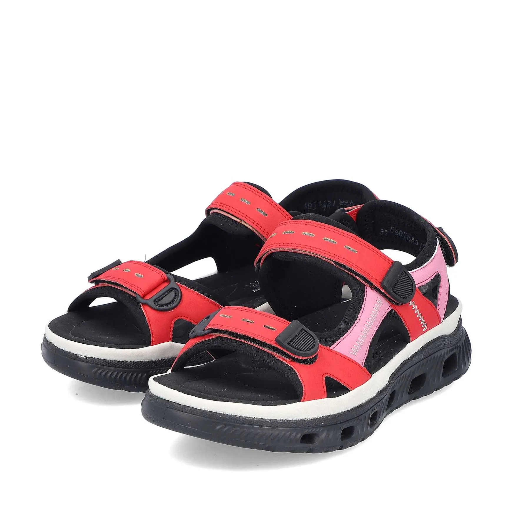 Rieker Women'S Trekking Sandals Fire Red