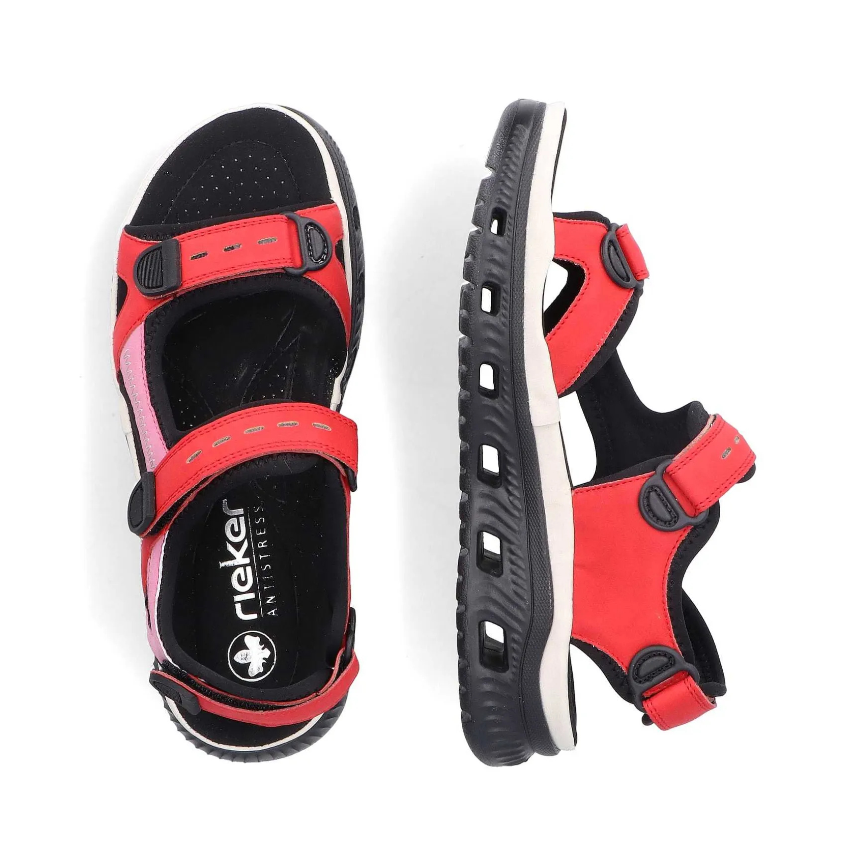 Rieker Women'S Trekking Sandals Fire Red