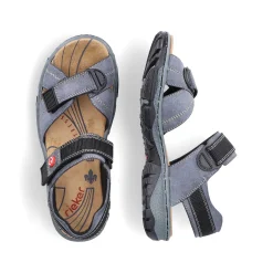 Rieker Women'S Trekking Sandals Blue Gray