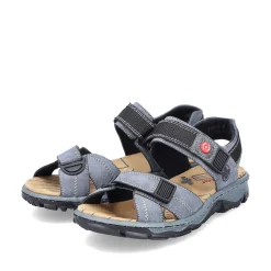 Rieker Women'S Trekking Sandals Blue Gray