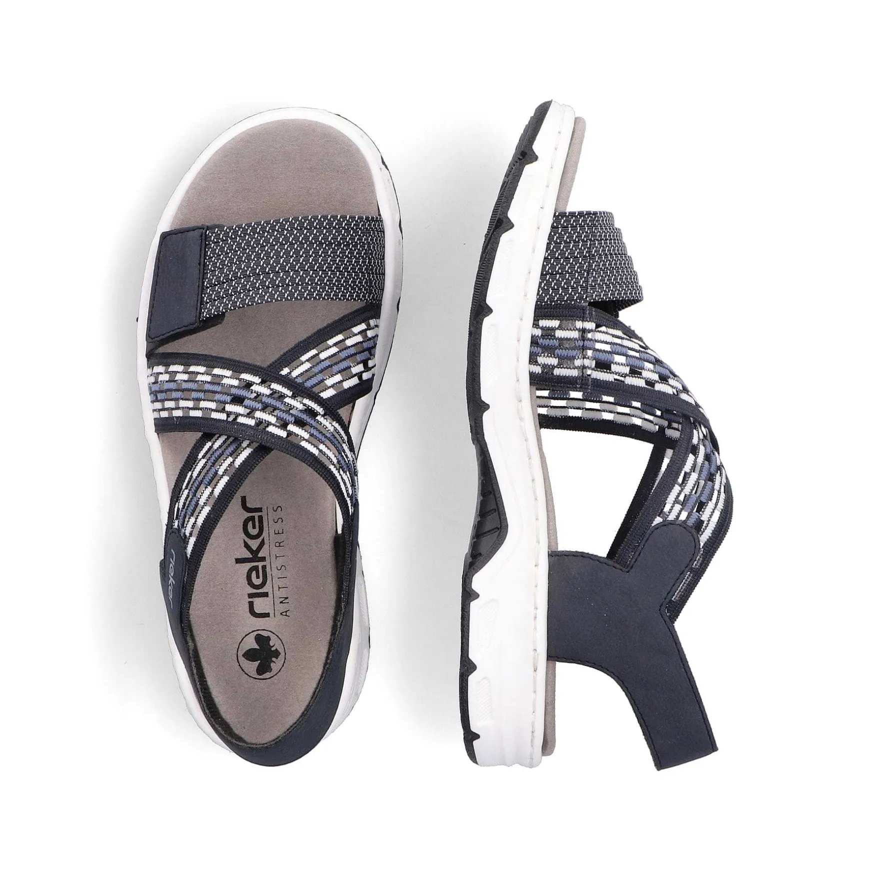 Rieker Women'S Trekking Sandals Steel Blue