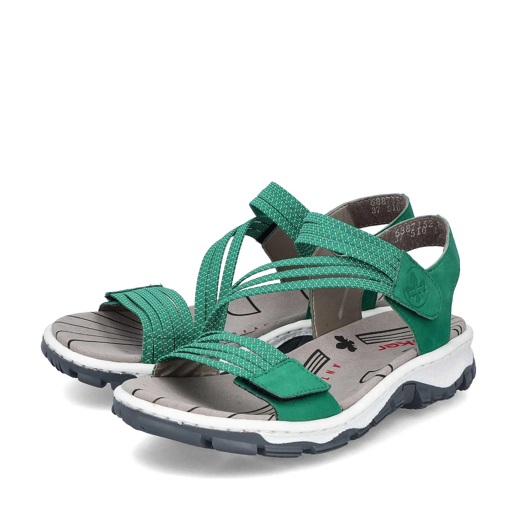 Rieker Women'S Trekking Sandals Grass Green