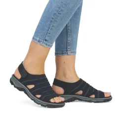 Rieker Women'S Trekking Sandals Steel Blue