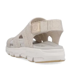 Rieker Women'S Trekking Sandals Cream Beige
