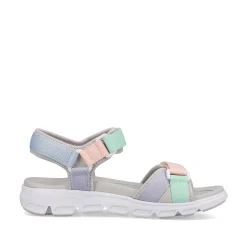 Rieker Women'S Trekking Sandals Mint-Green Soft-Pink Lilac