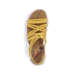Rieker Women'S Trekking Sandals Sunflower Yellow-Multi