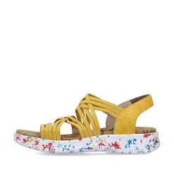 Rieker Women'S Trekking Sandals Sunflower Yellow-Multi