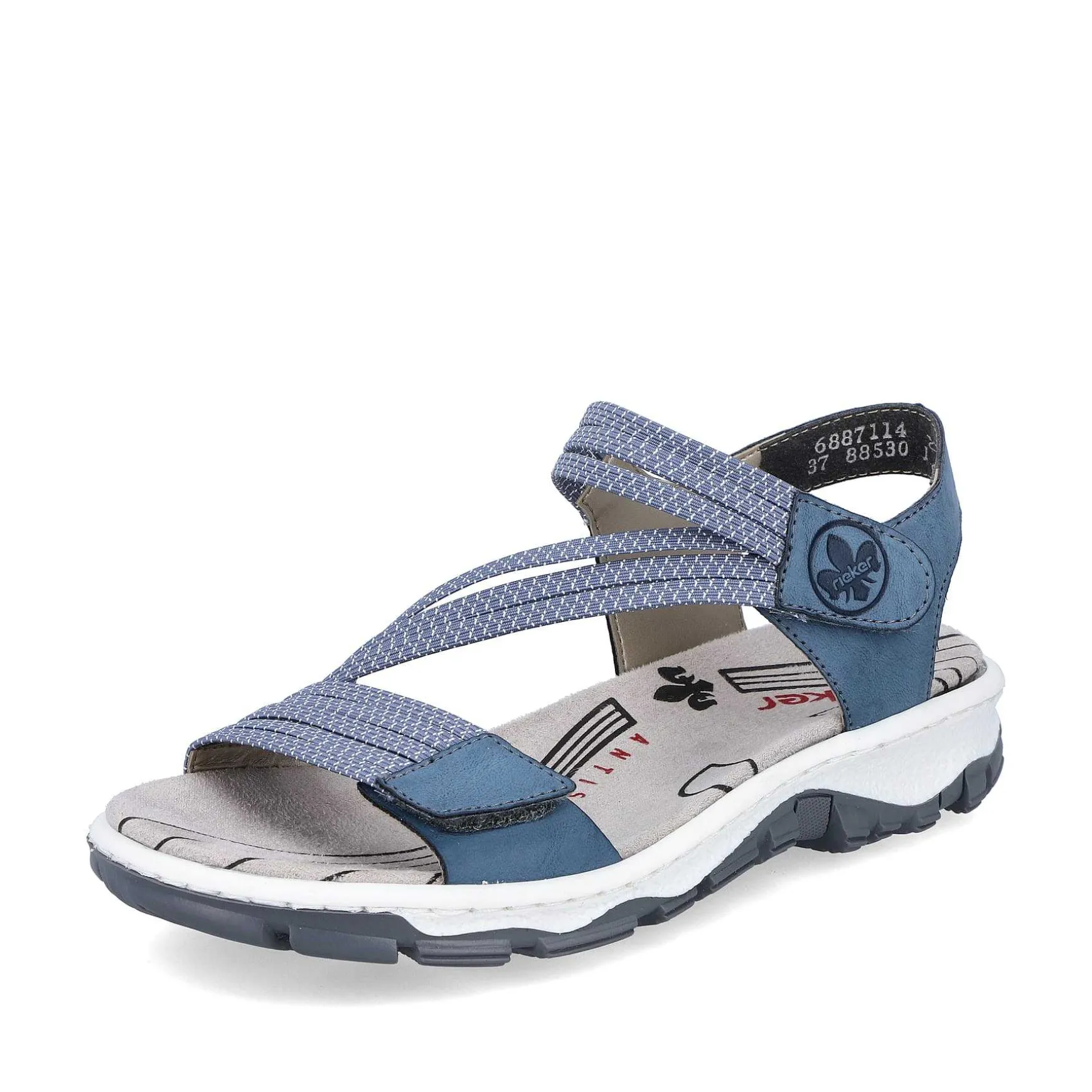 Rieker Women'S Trekking Sandals California Blue