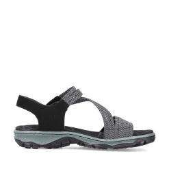 Rieker Women'S Trekking Sandals Graphite Black