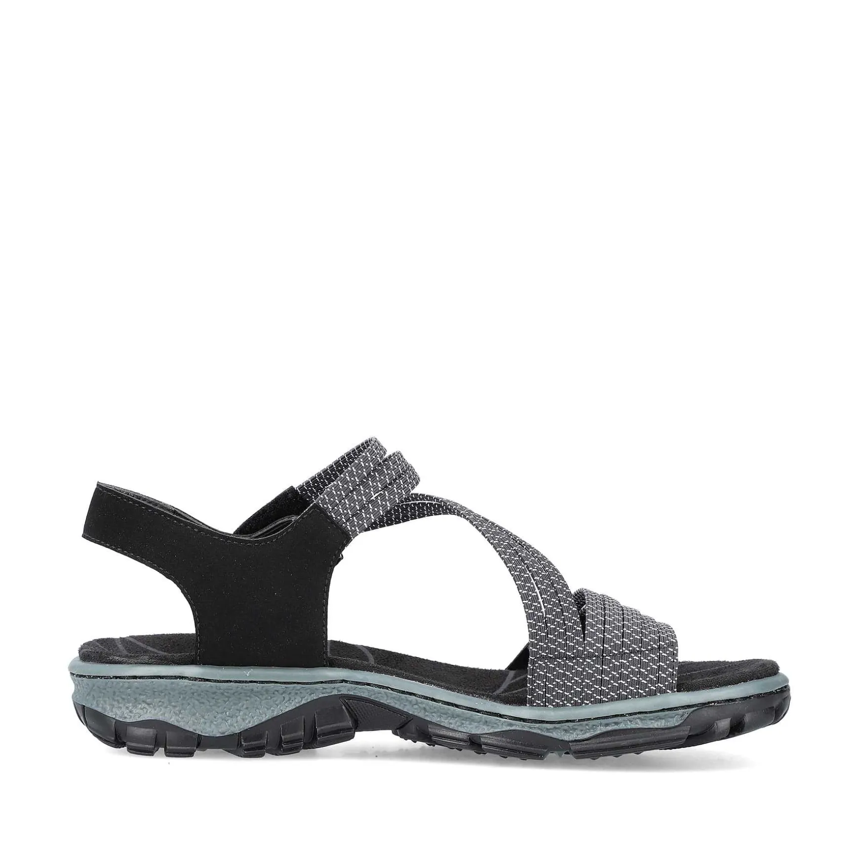 Rieker Women'S Trekking Sandals Graphite Black