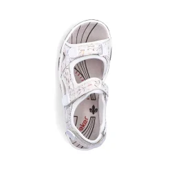 Rieker Women'S Trekking Sandals Pearl White-Multi