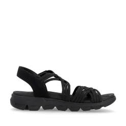 Rieker Women'S Trekking Sandals Midnight Black