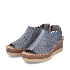 Rieker Women'S Wedge Sandals Slate Blue
