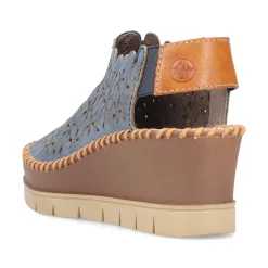 Rieker Women'S Wedge Sandals Slate Blue