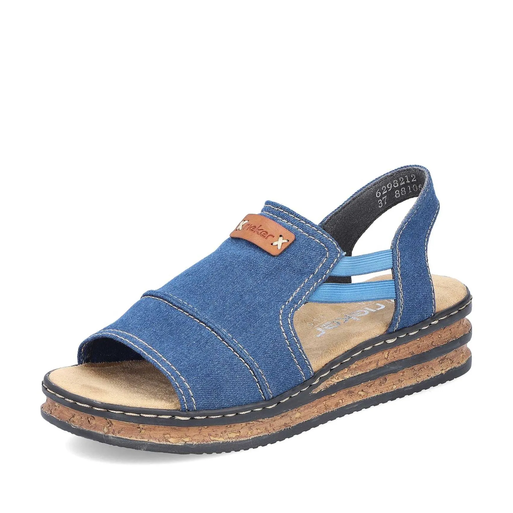 Rieker Women'S Wedge Sandals Sea Blue