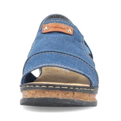 Rieker Women'S Wedge Sandals Sea Blue